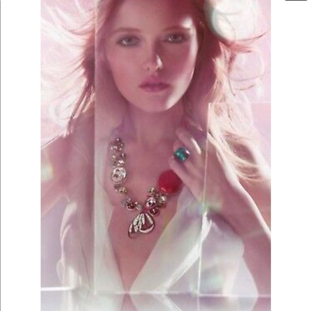 Swarovski Ribbon.Statement Butterfly Necklace - Picture 2 of 5